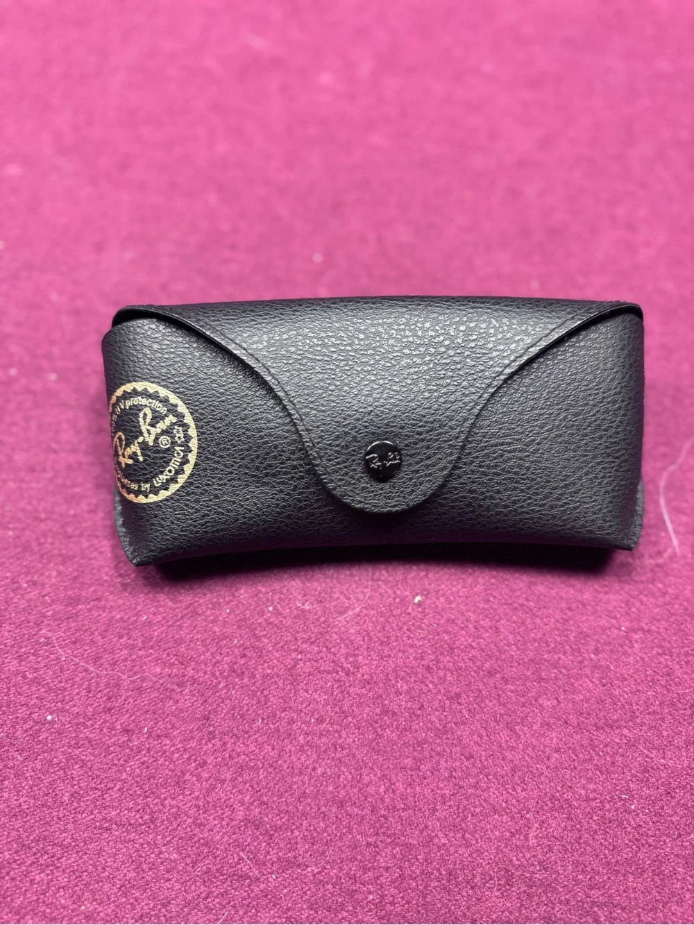 Ray-Ban Black Sunglasses Case with Gold Logo Accent